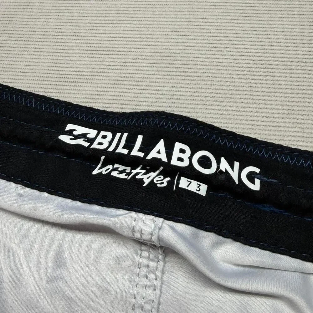 Billabong Men's Blue and White Swim-briefs-shorts